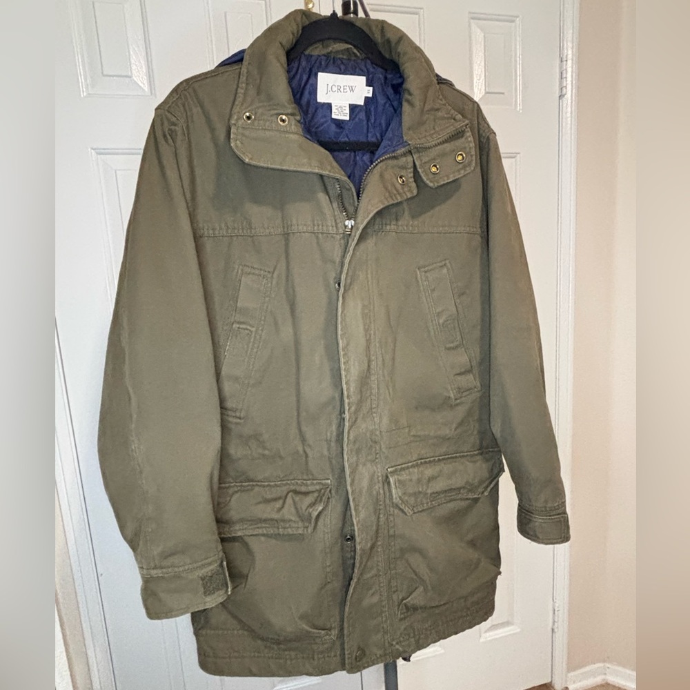 J. Crew Men's Green Military Jacket